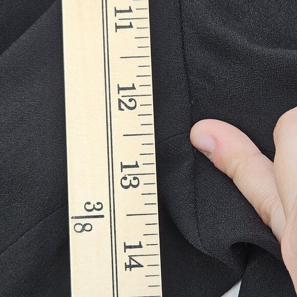 Anne Fontaine Argan Pants Black Maxi Trousers Fluid Crepe Women’s Size 42 US 10 - Picture 10 of 12